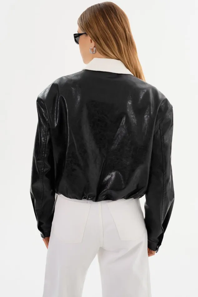 Women BRAYLIN Faux Leather Jacket Black LAMARQUE Leather Jackets Women BRAYLIN Faux Leather Jacket Black LAMARQUE Leather Jackets