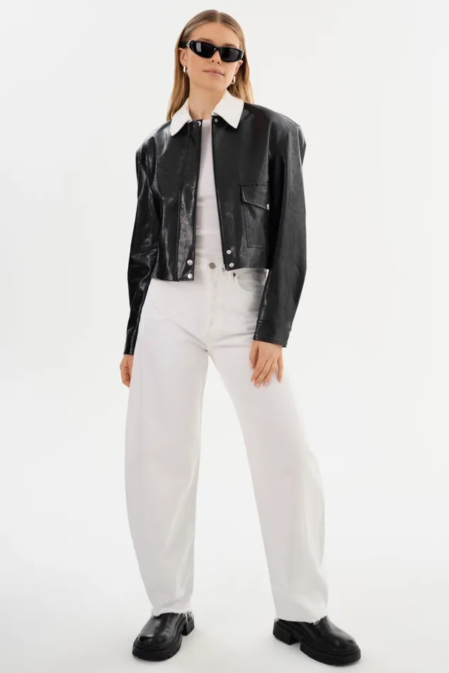 Women BRAYLIN Faux Leather Jacket Black LAMARQUE Leather Jackets Women BRAYLIN Faux Leather Jacket Black LAMARQUE Leather Jackets