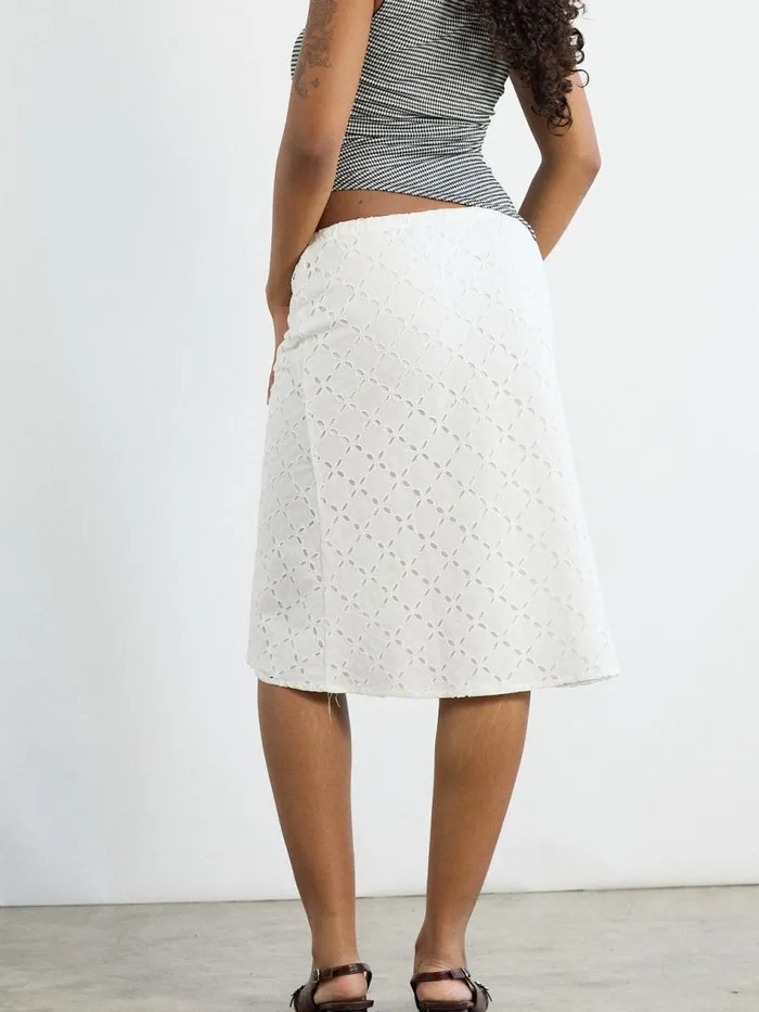Women Cedar Eyelet Skirt White Lisa Says Gah Skirts