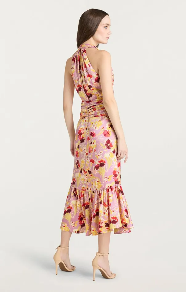 Women Cinq Sept Cocktail and Evening Tossed Floral Olivia Dress Mauve Orchid Multi