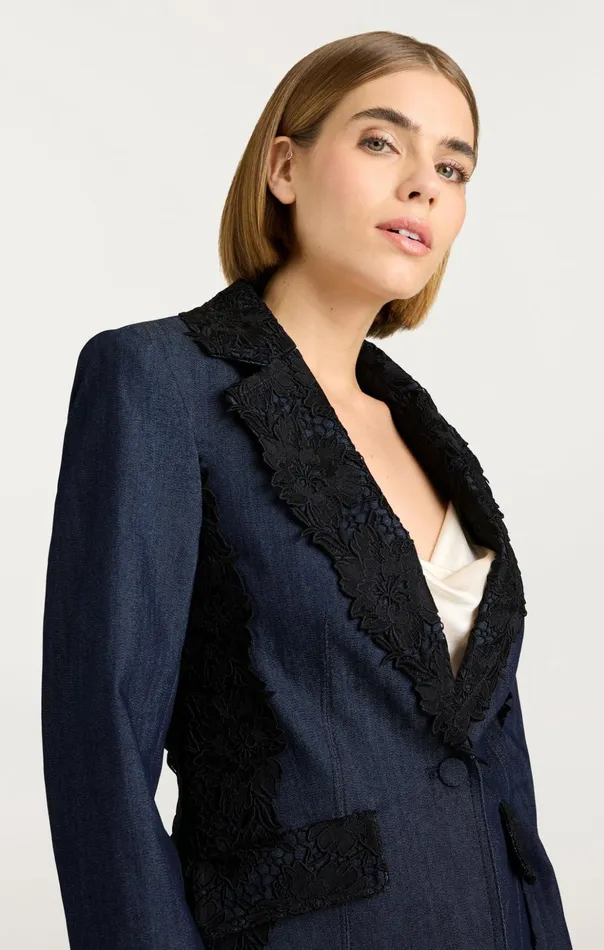Women Cinq Sept Denim Laney Jacket Indigo