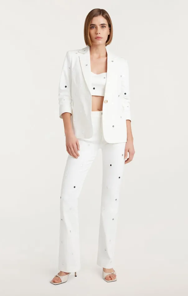 Women Cinq Sept Denim Mirror Denim Shailene Pant White
