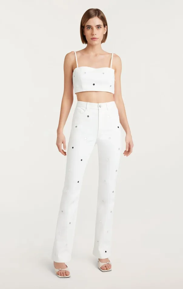Women Cinq Sept Denim Mirror Denim Shailene Pant White