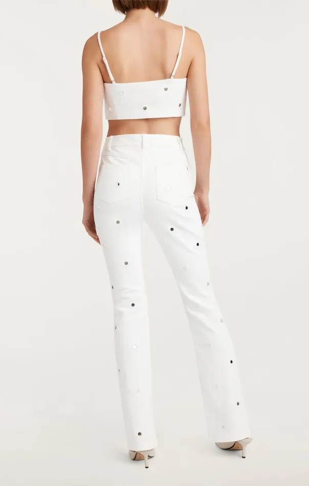Women Cinq Sept Denim Mirror Denim Shailene Pant White