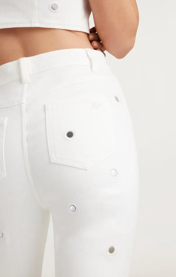 Women Cinq Sept Denim Mirror Denim Shailene Pant White