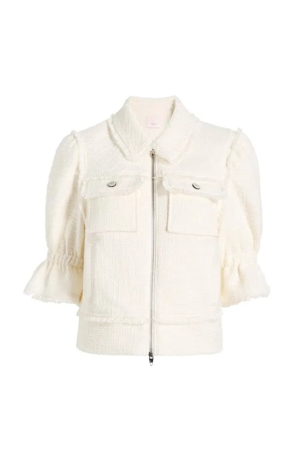 Women Cinq Sept Jackets Boucle Holly Jacket Gardenia