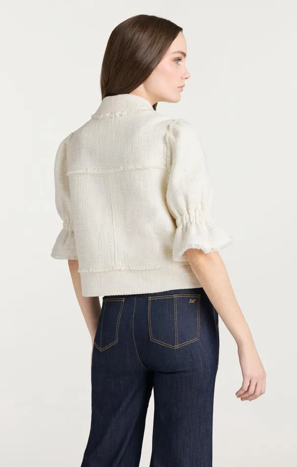 Women Cinq Sept Jackets Boucle Holly Jacket Gardenia