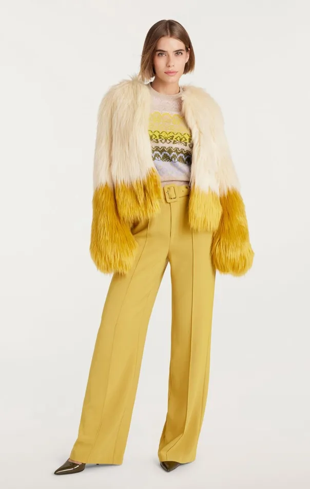 Women Cinq Sept Jackets Combo Benson Coat Plastergolden Palm