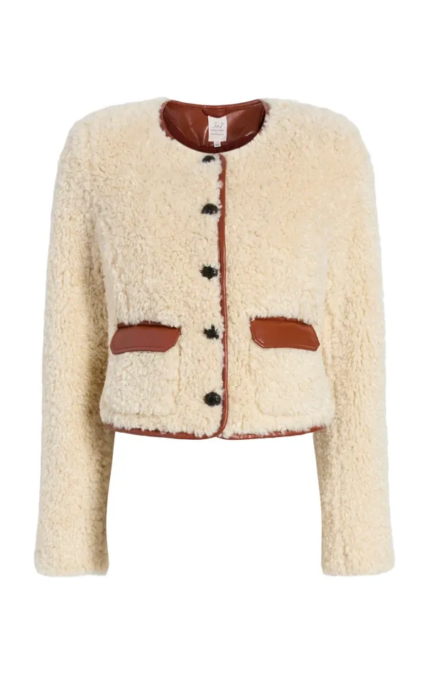 Women Cinq Sept Jackets Naia Jacket Ivorymahogany