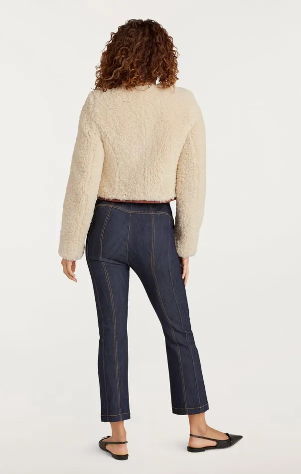 Women Cinq Sept Jackets Naia Jacket Ivorymahogany