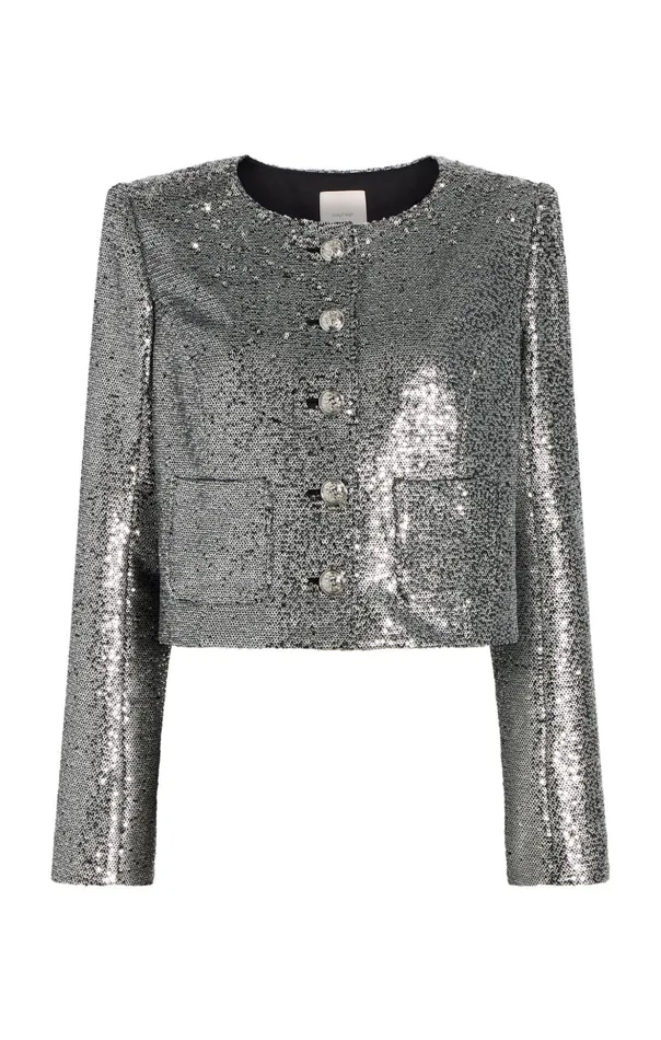 Women Cinq Sept Jackets Sequin Randi Jacket Silver