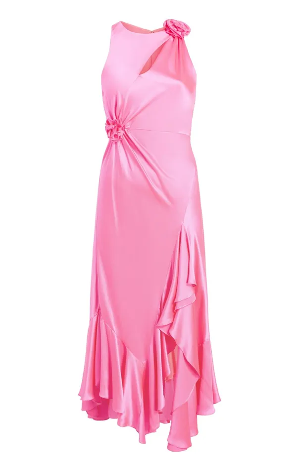Women Cinq Sept Midi Cates Dress Electric Pink