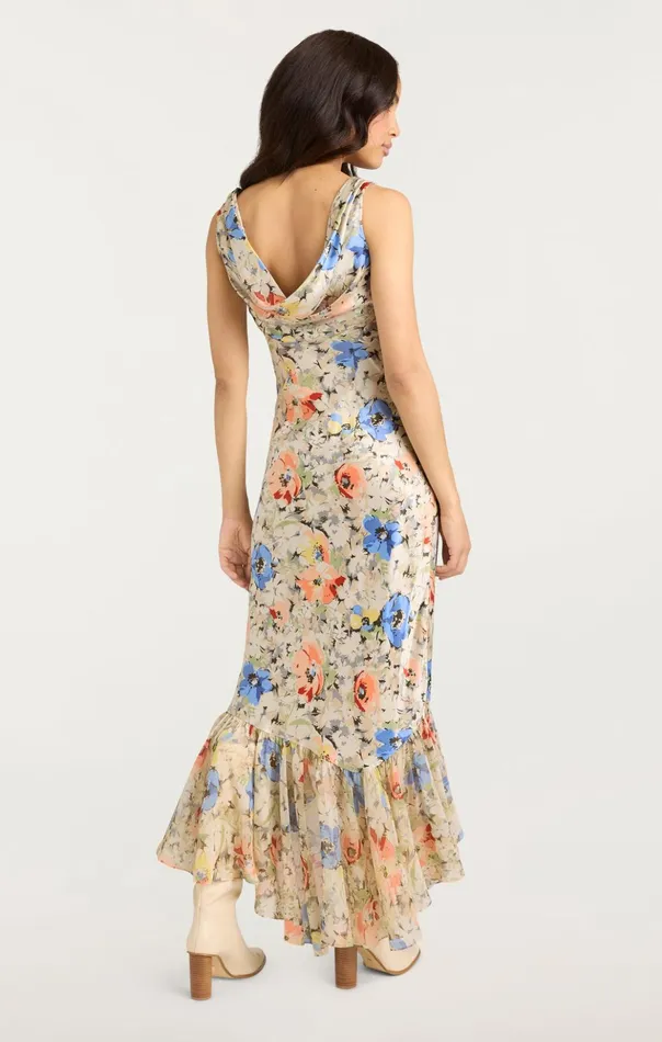 Women Cinq Sept Midi Ciara Dress Ivory Multi