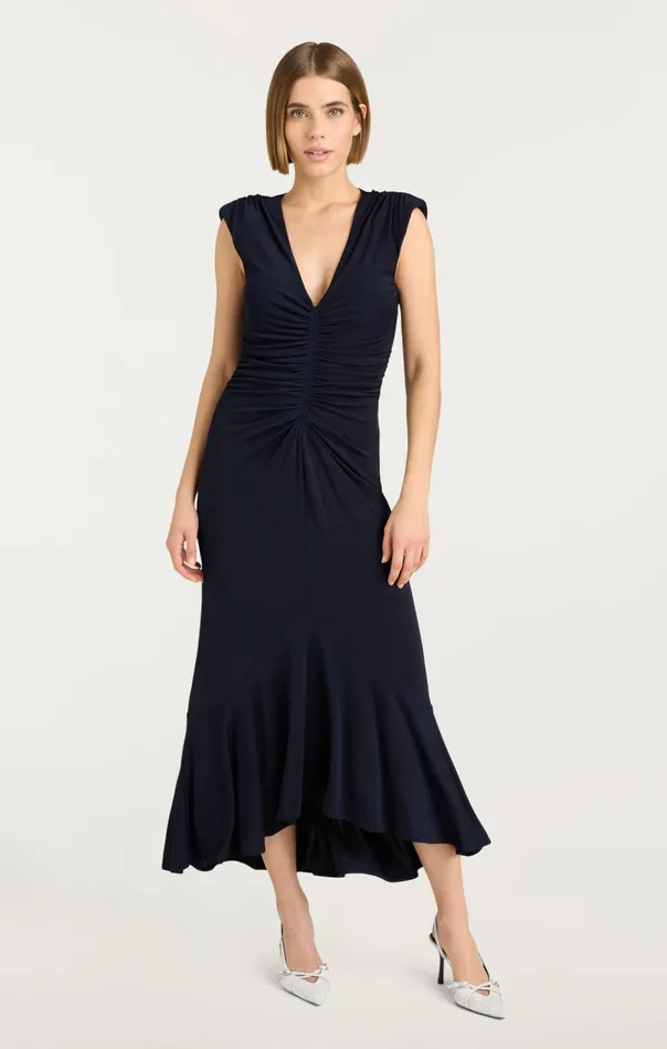 Women Cinq Sept Midi Dianne Dress Navy