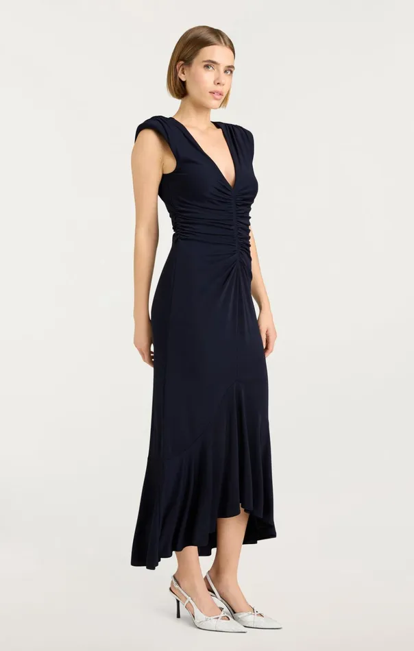 Women Cinq Sept Midi Dianne Dress Navy
