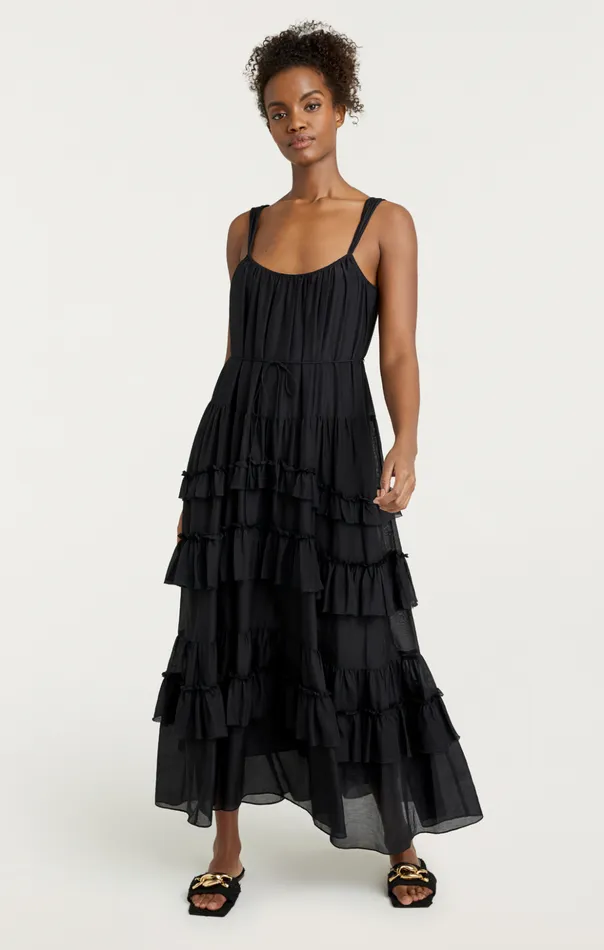 Women Cinq Sept Midi Kandra Dress Black
