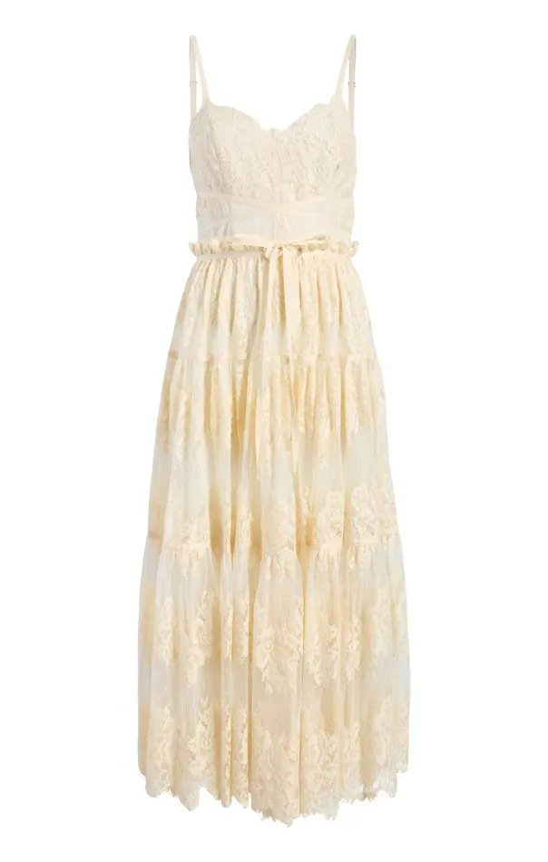 Women Cinq Sept Midi Lana Dress Gardenia