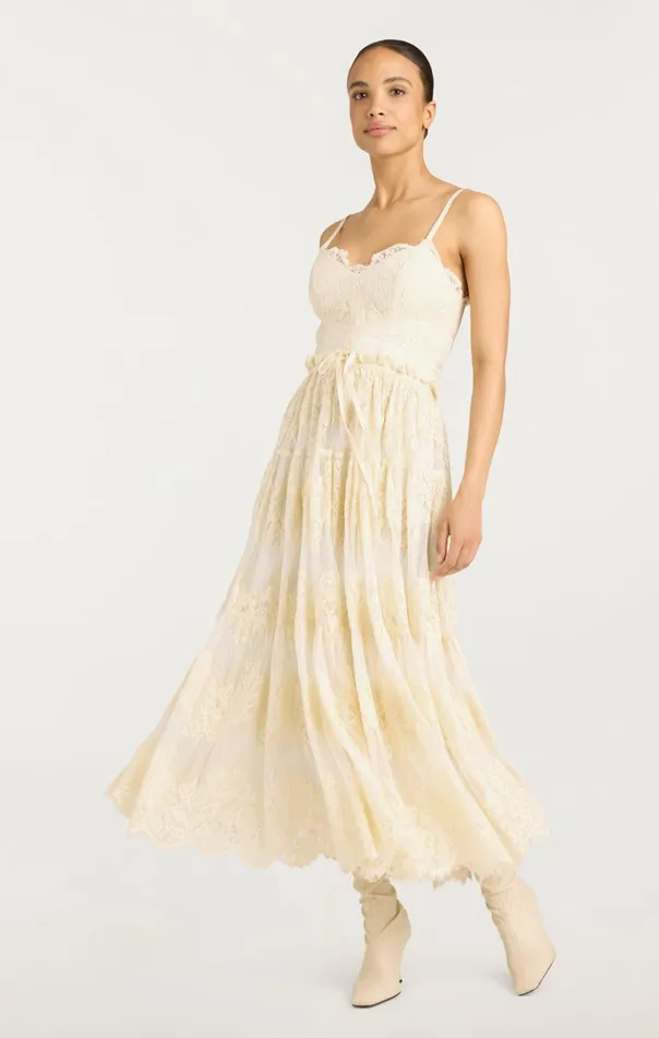 Women Cinq Sept Midi Lana Dress Gardenia