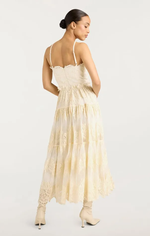 Women Cinq Sept Midi Lana Dress Gardenia