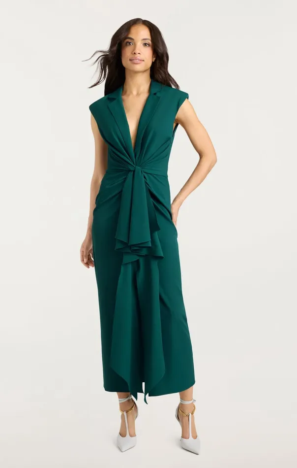 Women Cinq Sept Midi Padma Dress Green Onyx