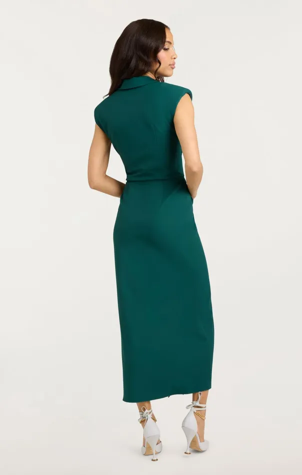 Women Cinq Sept Midi Padma Dress Green Onyx