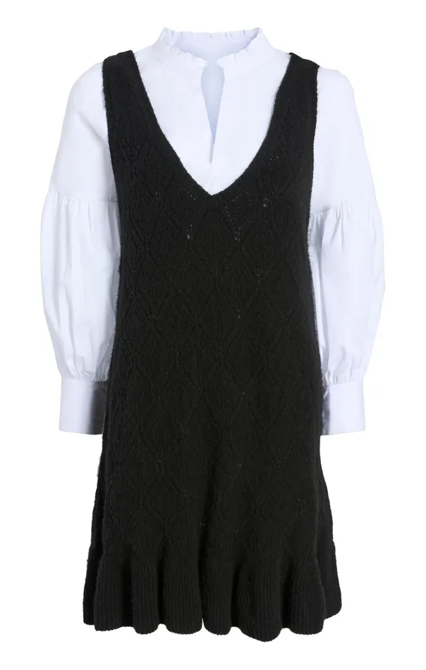 Women Cinq Sept Mini Greysen Dress Blackwhite