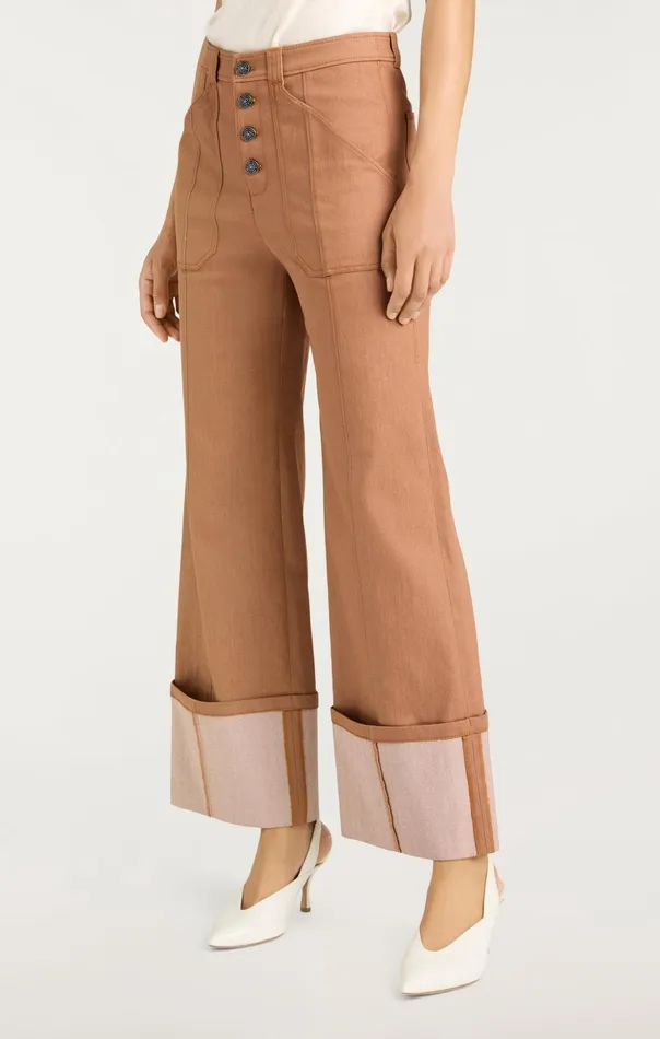 Women Cinq Sept Pants Cuffed Benji Pant Cocoa
