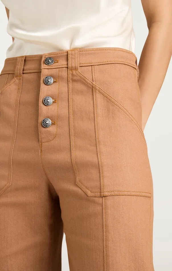 Women Cinq Sept Pants Cuffed Benji Pant Cocoa