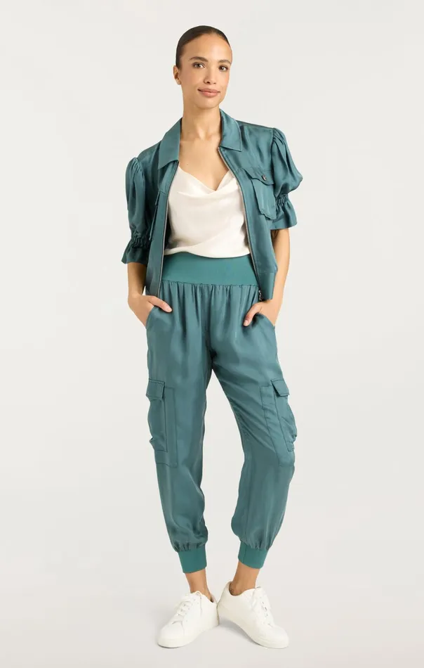 Women Cinq Sept Pants Giles Pant Green Onyx