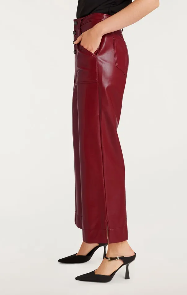 Women Cinq Sept Pants Vegan Leather Benji Pant Rhubarb