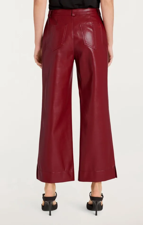 Women Cinq Sept Pants Vegan Leather Benji Pant Rhubarb