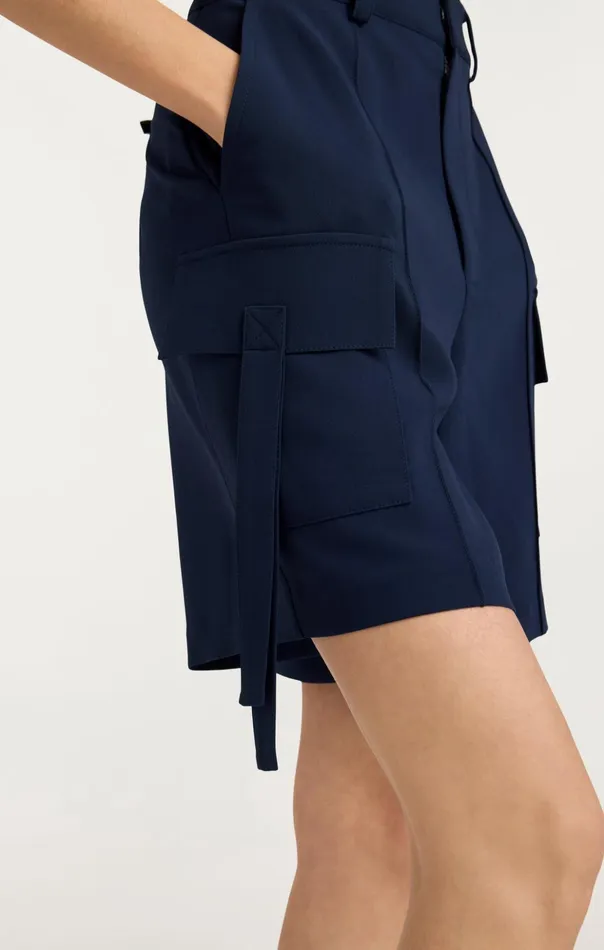 Women Cinq Sept Shorts Crepe Odilia Short Navy