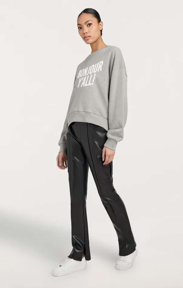 Women Cinq Sept Sweaters and Knits Bonjour Y039all Brandy Pullover Heather Greywhite