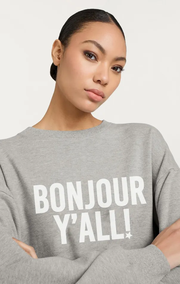 Women Cinq Sept Sweaters and Knits Bonjour Y039all Brandy Pullover Heather Greywhite