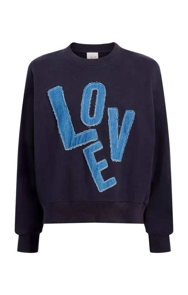 Women Cinq Sept Sweaters and Knits Denim Love Brandy Pullover Navy