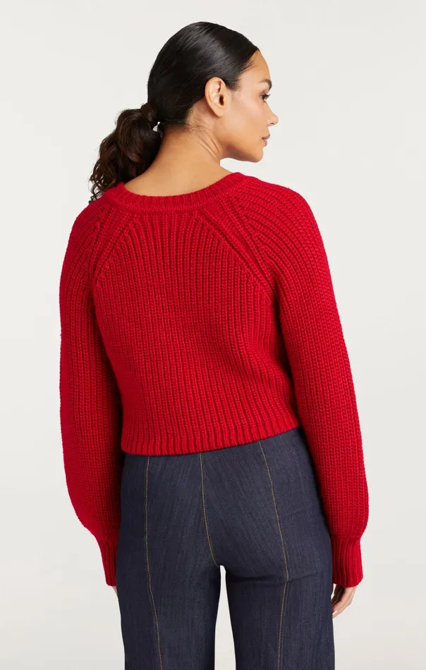 Women Cinq Sept Sweaters and Knits Keren Pullover Red Currant