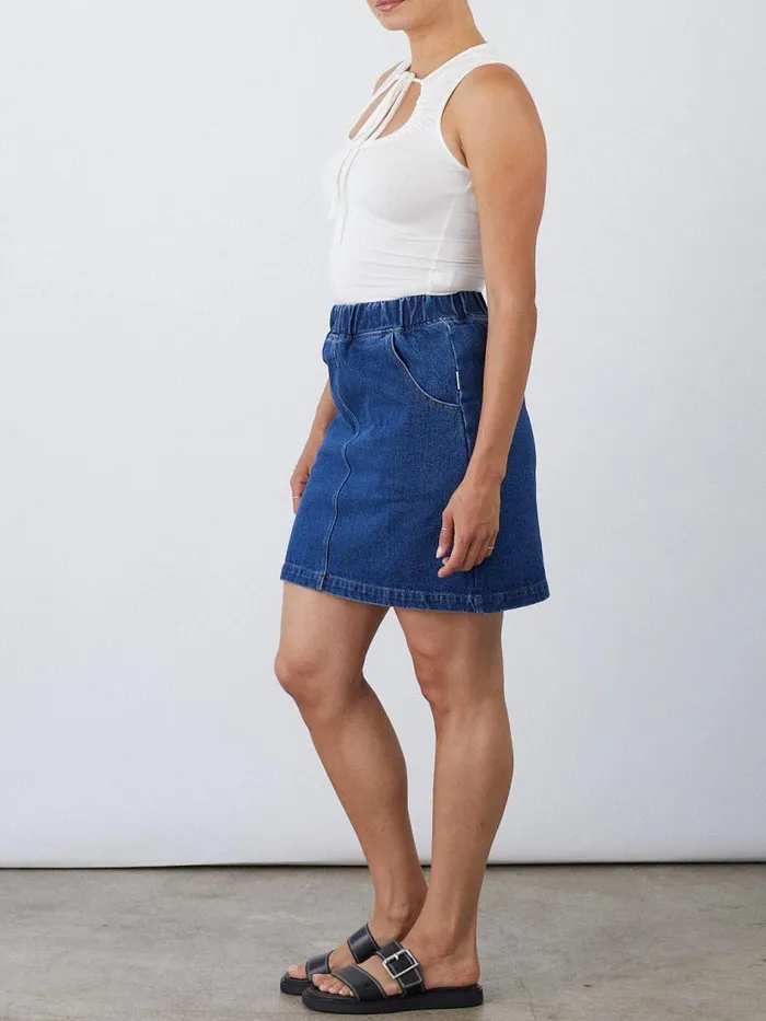 Women City Skirt Blue Denim Lisa Says Gah Skirts