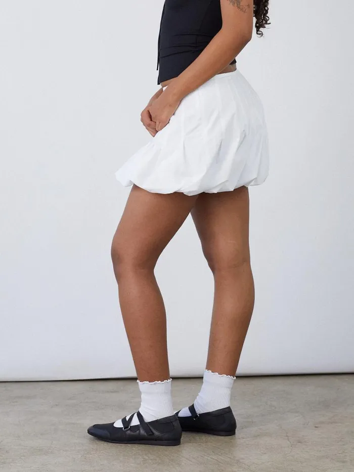 Women Cloud Mini Skirt White Lisa Says Gah Skirts