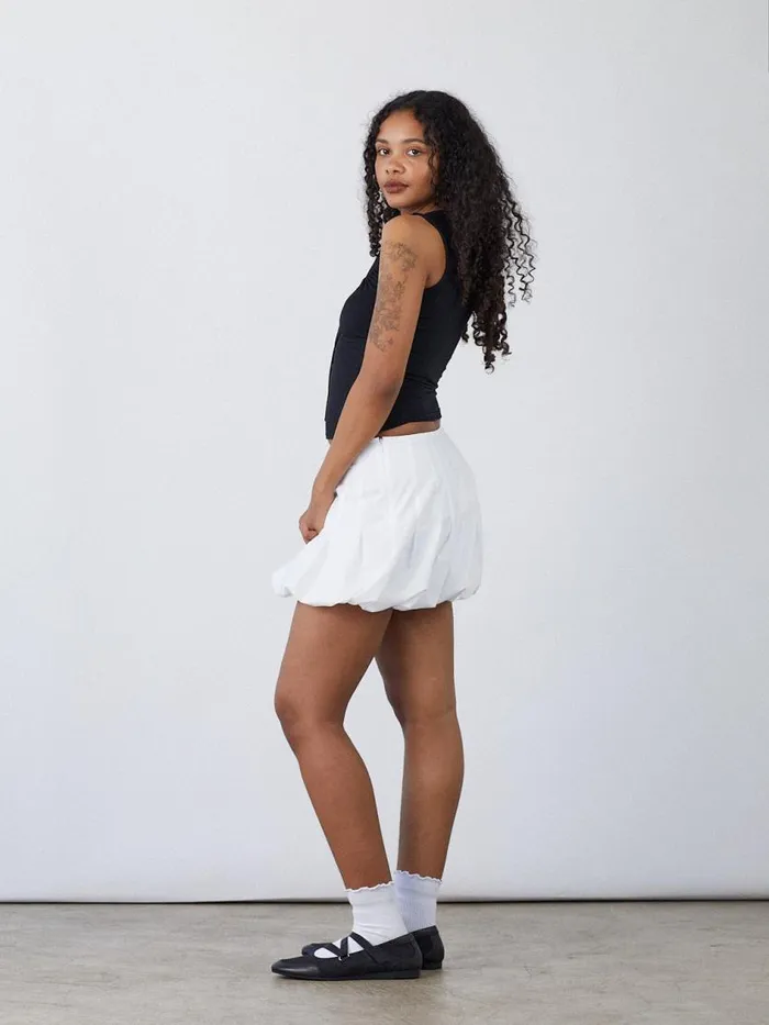 Women Cloud Mini Skirt White Lisa Says Gah Skirts