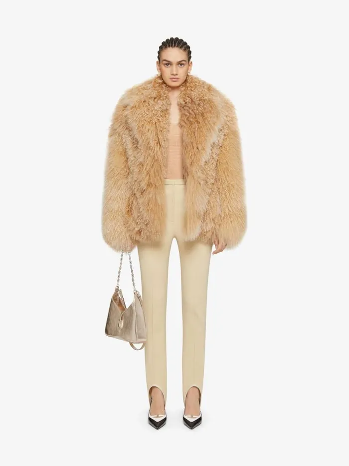 Women Coats and Jackets Givenchy Coat In Fur Desert