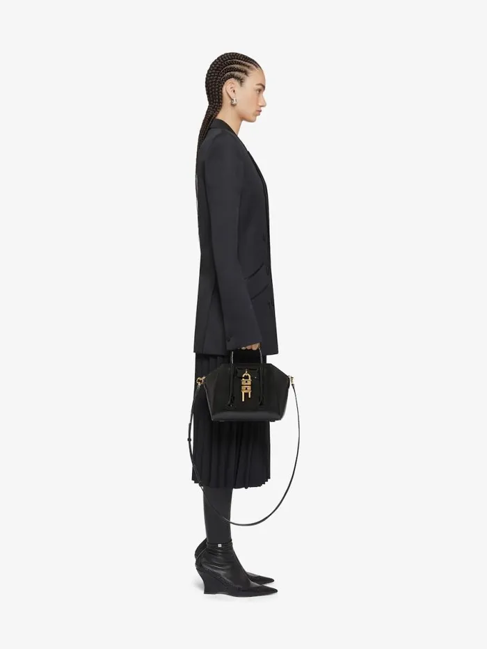 Women Coats and Jackets Givenchy Jacket In Wool And Mohair With Satin Collar Black
