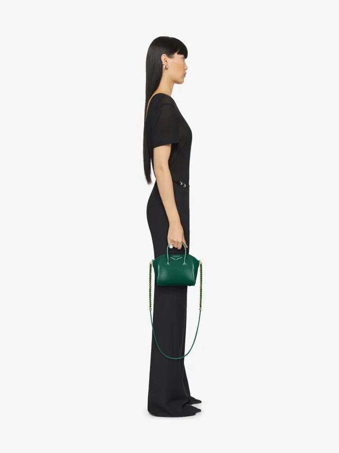 Women Crossbody Bags Givenchy Antigona Toy Bag In Box Leather Emerald Green Women Crossbody Bags Givenchy Antigona Toy Bag In Box Leather Emerald Green