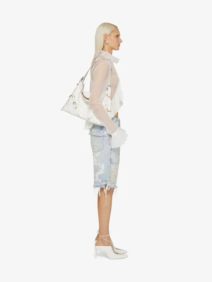Women Crossbody Bags Givenchy Medium Voyou Bag In Leather Ivory