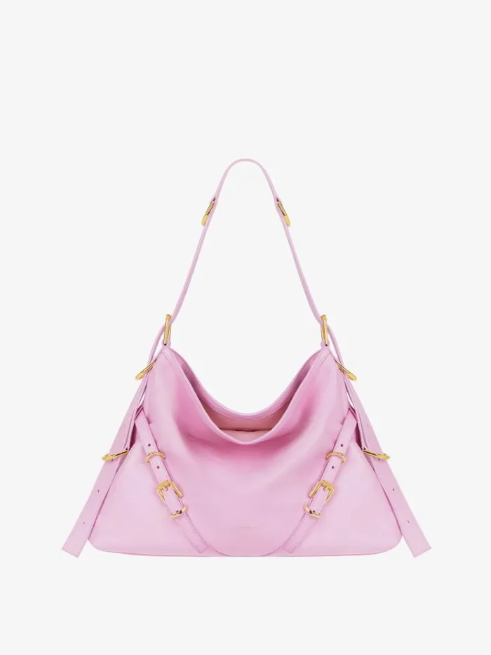 Women Crossbody Bags Givenchy Medium Voyou Bag In Leather Silk Pink