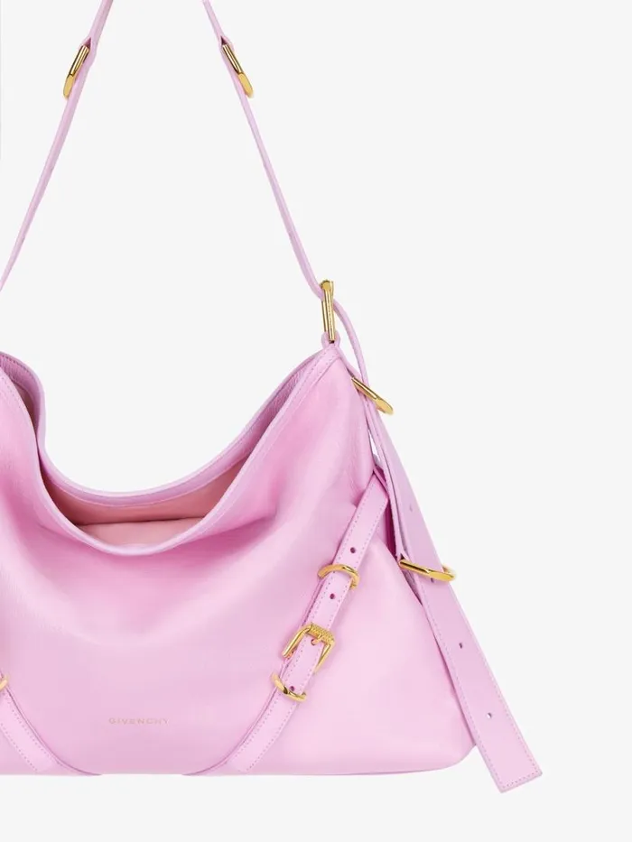 Women Crossbody Bags Givenchy Medium Voyou Bag In Leather Silk Pink