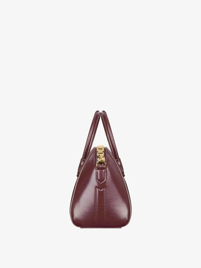 Women Crossbody Bags Givenchy Mini Antigona Bag In Box Leather Oxblood Red Women Crossbody Bags Givenchy Mini Antigona Bag In Box Leather Oxblood Red