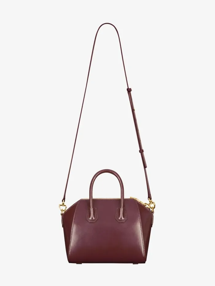 Women Crossbody Bags Givenchy Mini Antigona Bag In Box Leather Oxblood Red Women Crossbody Bags Givenchy Mini Antigona Bag In Box Leather Oxblood Red