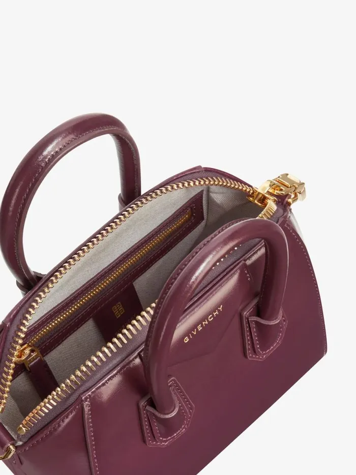 Women Crossbody Bags Givenchy Mini Antigona Bag In Box Leather Oxblood Red Women Crossbody Bags Givenchy Mini Antigona Bag In Box Leather Oxblood Red