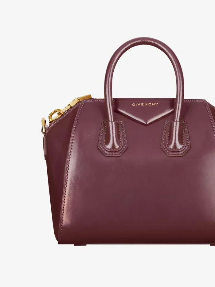 Women Crossbody Bags Givenchy Mini Antigona Bag In Box Leather Oxblood Red Women Crossbody Bags Givenchy Mini Antigona Bag In Box Leather Oxblood Red