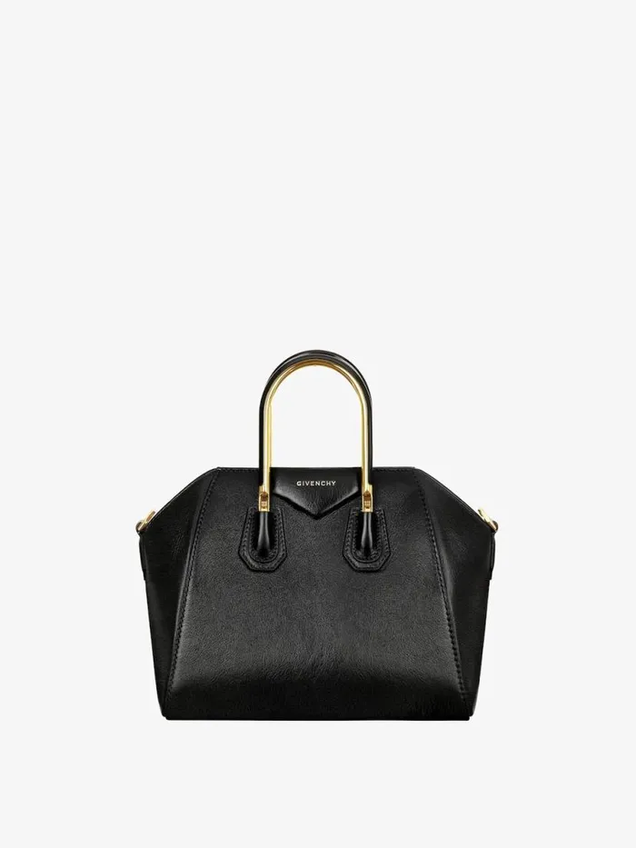 Women Crossbody Bags Givenchy Mini Antigona Bag In Leather With Metal Handles Black